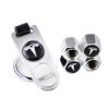 original.jpeg 4 pcs (Set) Tesla Silver Wheel Tire Valve Stem Caps + Wrench Keychain for Tesla Model X S 3 Y