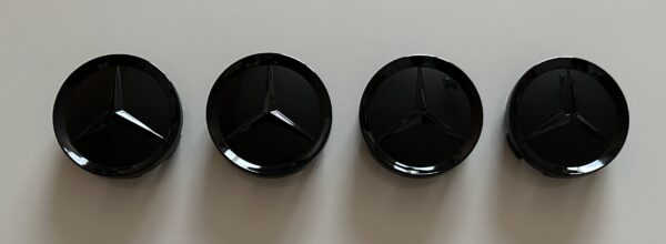 original.jpeg 4 pcs (Set) 64mm - 2.52inch Glossy Black Mercedes Benz Wheel Center Hub Caps