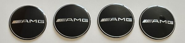 original.jpeg 4 pcs (Set) 65mm - 2.56inch Black AMG Wheel Center Hub Caps Stickers