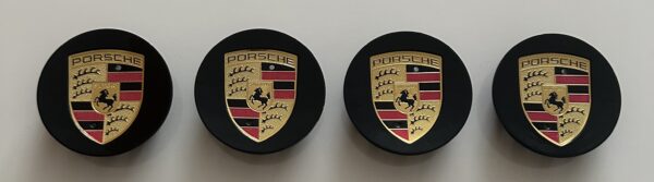 original.jpeg 4 pcs (Set) 65mm - 2.56inch Black Porsche Wheel Center Hub Caps