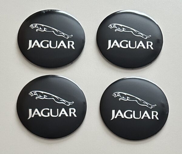 original.jpeg 4 pcs (Set) 56mm - 2.20inch Black Jaguar Wheel Center Hub Caps Stickers