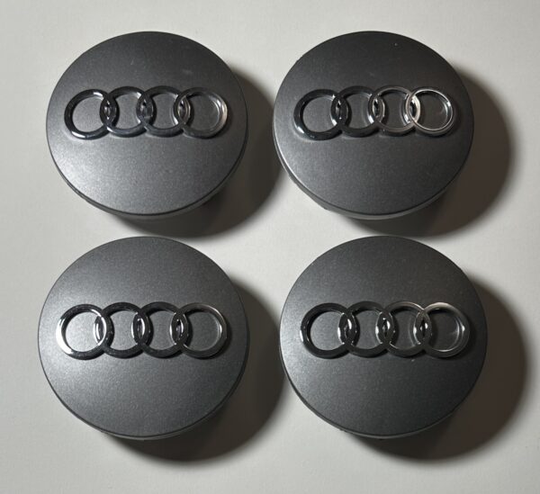 original.jpeg 4 pcs (Set) 68mm - 2.68inch Matte Gray Audi Wheel Center Hub Caps (8D0601170)