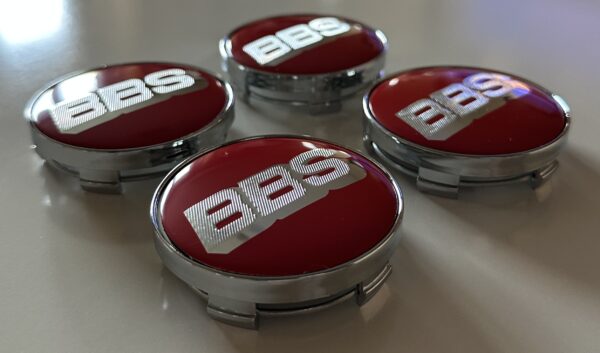 original.jpeg 4 pcs (Set) 60mm - 2.36inch Red & Silver BBS Wheel Center Hub Caps