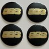 original.jpeg 4 pcs (Set) 70mm - 2.75inch Black & Gold BBS Wheel Center Hub Caps Stickers