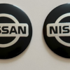 4 pcs (Set) 56mm - 2.20inch Black Nissan Wheel Center Hub Caps Stickers