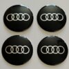 original.jpeg 4 pcs (Set) 65mm - 2.56inch Black Audi Wheel Center Hub Caps Stickers