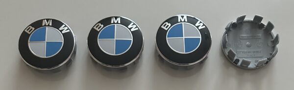 original.jpeg 4 pcs (Set) 68mm - 2.68inch Blue & White BMW Wheel Center Hub Caps (36136783536)