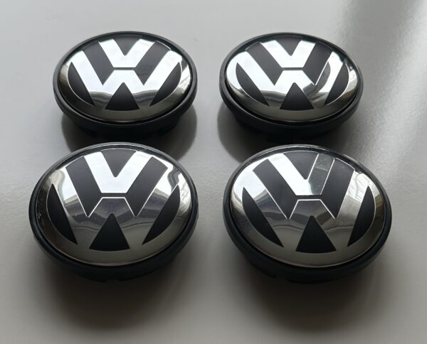 original.jpeg 4 pcs (Set) 70mm - 2.75inch Black Volkswagen Wheel Center Hub Caps for Touareg