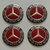 original.jpeg 4 pcs (Set) 56mm - 2.20inch Black & Red Mercedes Benz Wheel Center Hub Caps Stickers