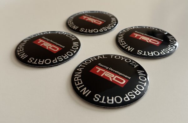 original.jpeg 4 pcs (Set) 56mm - 2.20inch Black Toyota TRD Wheel Center Hub Caps Stickers