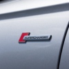 original.png 1 pcs Silver & Red Audi Supercharged Emblem Sticker Metal
