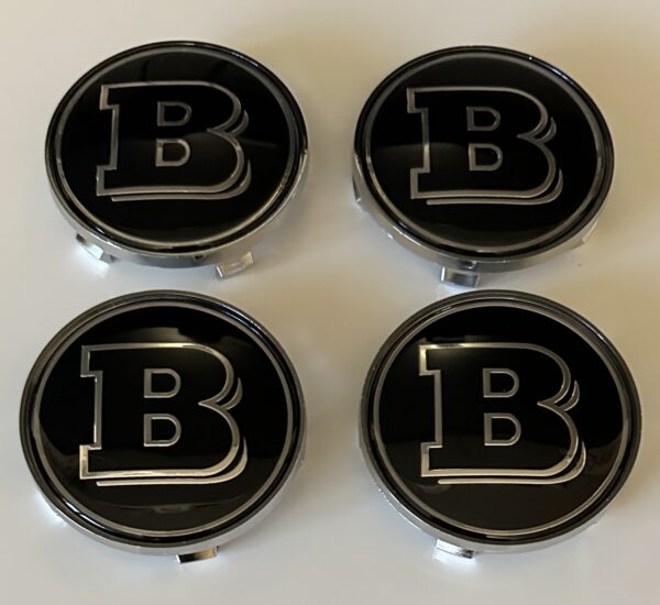 original.jpeg 4 pcs (Set) 68mm - 2.68inch Black BRABUS Wheel Center Hub Caps