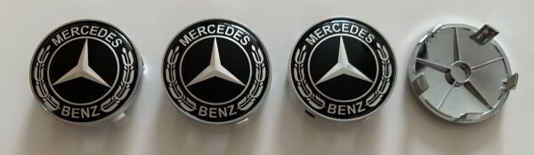 original.jpeg 4 pcs (Set) 68mm - 2.68inch Black Mercedes Benz Wheel Center Hub Caps
