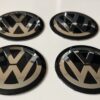 original.jpeg 4 pcs (Set) 65mm - 2.56inch Black Volkswagen Wheel Center Hub Caps Stickers