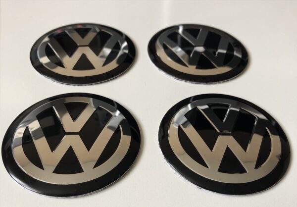 original.jpeg 4 pcs (Set) 65mm - 2.56inch Black Volkswagen Wheel Center Hub Caps Stickers