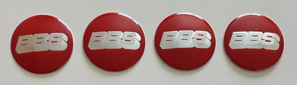 original.jpeg 4 pcs (Set) 70mm - 2.75inch Red & Silver BBS Wheel Center Hub Caps Stickers