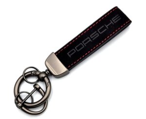 1 pcs High Quality Alcantara Porsche Keychain