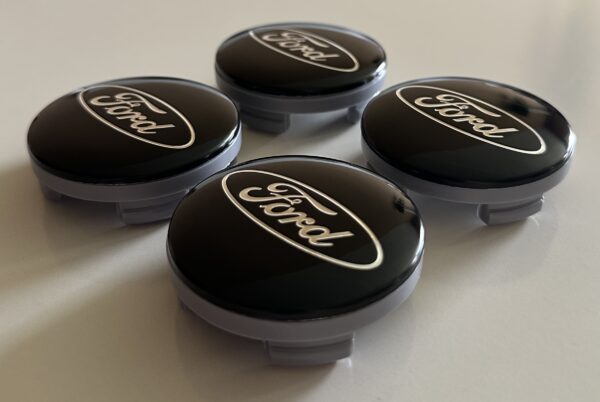 4 pcs (Set) 54mm - 2.13inch Black Ford Wheel Center Hub Caps