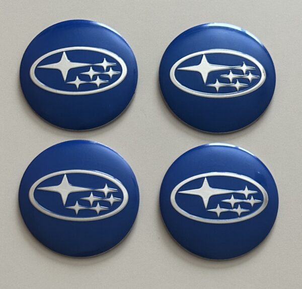 original.jpeg 4 pcs (Set) 56mm - 2.20inch Blue Subaru Wheel Center Hub Caps Stickers