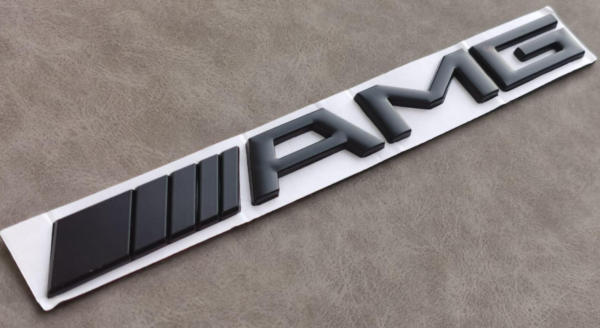 original.png 1 pcs Black Matte 3D AMG Metal Emblem Sticker