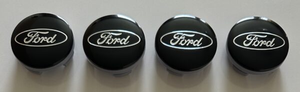 4 pcs (Set) 54mm - 2.13inch Black Ford Wheel Center Hub Caps