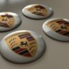 original.jpeg 4 pcs (Set) 56mm - 2.20inch Silver Porsche Wheel Center Hub Caps Stickers