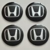original.jpeg 4 pcs (Set) 65mm - 2.56inch Black Honda Wheel Center Hub Caps Stickers