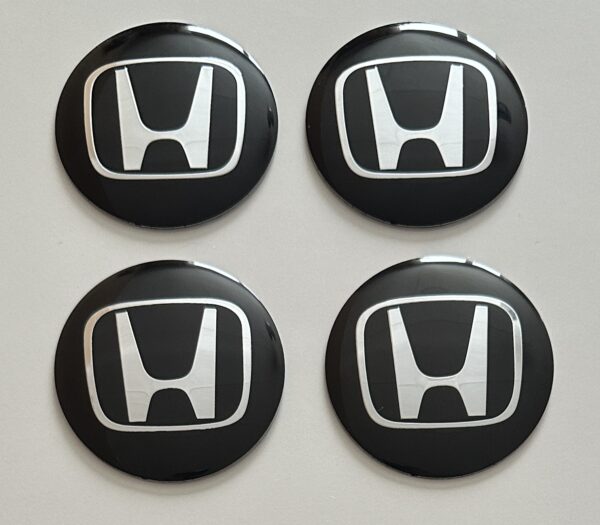 original.jpeg 4 pcs (Set) 65mm - 2.56inch Black Honda Wheel Center Hub Caps Stickers