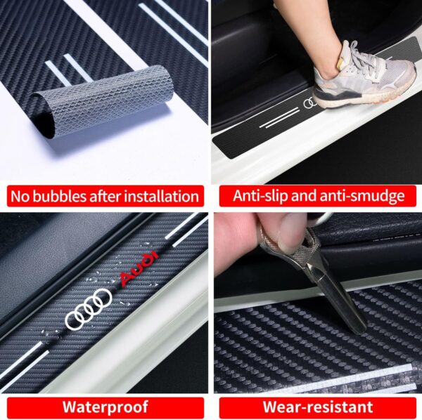 original.jpeg 4 pcs Carbon Fiber Car Door Sill Scuff Protector Set for Audi - Anti-Scratch Strip