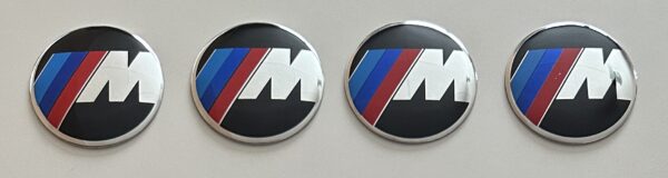 original.jpeg 4 pcs (Set) 56mm - 2.20inch Black BMW M Wheel Center Hub Caps Stickers