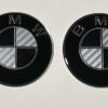 original.jpeg 4 pcs (Set) 65mm - 2.56inch Carbon Black & White BMW Wheel Center Hub Caps Stickers