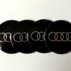 original.png 4 pcs (Set) 56mm - 2.20inch Black Audi Wheel Center Hub Caps Stickers