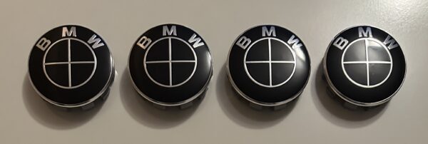 4 pcs (Set) 68mm - 2.68inch Full Black BMW Wheel Center Hub Caps (36136783536)