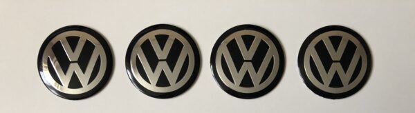 original.jpeg 4 pcs (Set) 65mm - 2.56inch Black Volkswagen Wheel Center Hub Caps Stickers