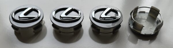 4 pcs (Set) 62mm - 2.44inch Gray Lexus Wheel Center Hub Caps