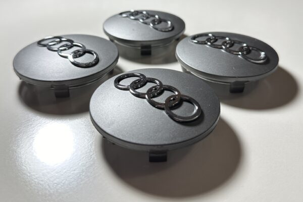original.jpeg 4 pcs (Set) 68mm - 2.68inch Matte Gray Audi Wheel Center Hub Caps (8D0601170)