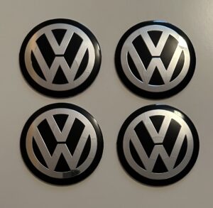 original.jpeg 4 pcs (Set) 120mm - 4.72inch Black Volkswagen Wheel Center Hub Caps Stickers