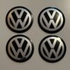 original.jpeg 4 pcs (Set) 70mm - 2.75inch Black Volkswagen Wheel Center Hub Caps Stickers