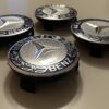 original.jpeg 4 pcs (Set) 75mm - 2.95inch Silver & Blue Mercedes Benz Wheel Center Hub Caps