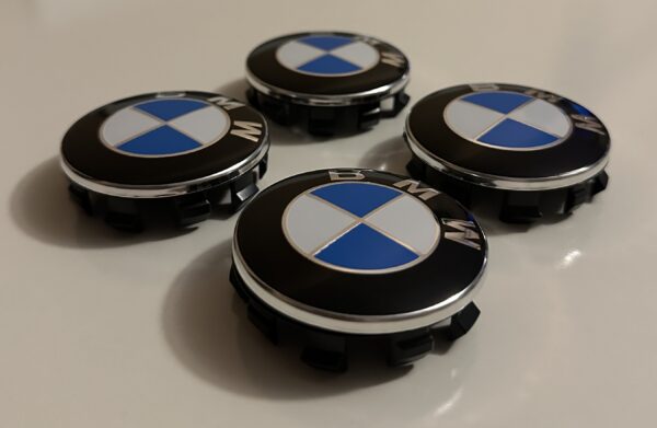 original.jpeg 4 pcs (Set) 56mm - 2.20inch Blue & White BMW Wheel Center Hub Caps