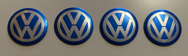 original.jpeg 4 pcs (Set) 60mm - 2.36inch Blue Volkswagen Wheel Center Hub Caps Stickers