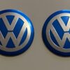 4 pcs (Set) 70mm - 2.75inch Blue Volkswagen Wheel Center Hub Caps Stickers