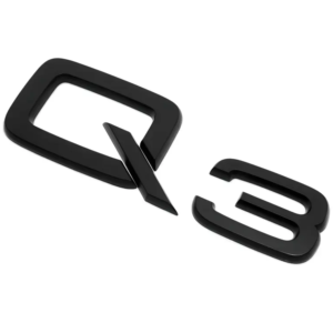 original.png 1 pcs Glossy Black Audi Q3 Emblem Sticker