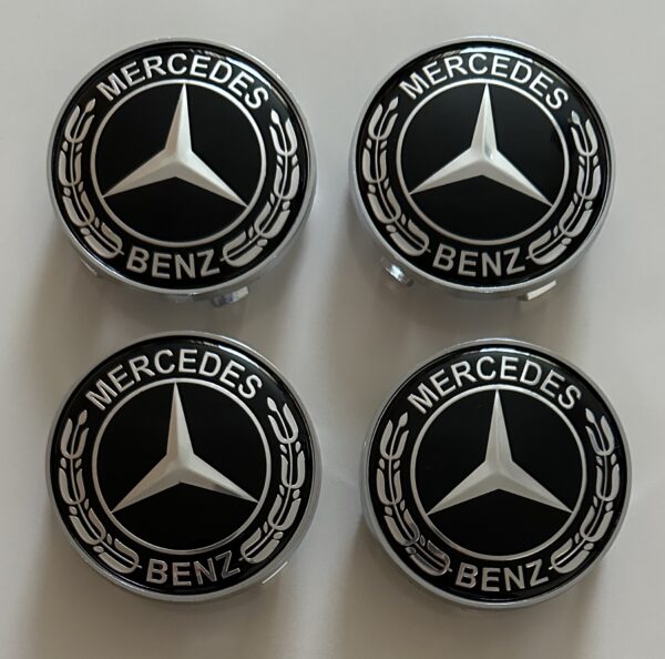 original.jpeg 4 pcs (Set) 68mm - 2.68inch Black Mercedes Benz Wheel Center Hub Caps