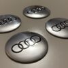 original.jpeg 4 pcs (Set) 56mm - 2.20inch Glossy Silver Audi Wheel Center Hub Caps Stickers
