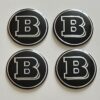 original.jpeg 4 pcs (Set) 56mm - 2.20inch Black BRABUS Wheel Center Hub Caps Stickers