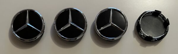 original.jpeg 4 pcs (Set) 60mm - 2.36inch Glossy Black Mercedes Benz Star Logo Wheel Center Hub Caps