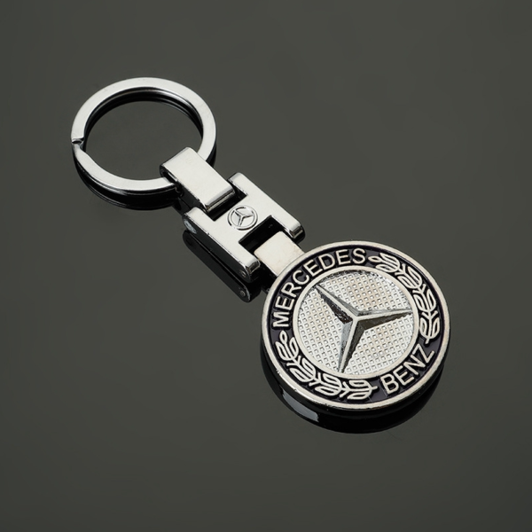 original.png 1 pcs High Quality Silver Mercedes Benz Metal Keychain