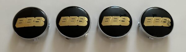 original.jpeg 4 pcs (Set) 68mm - 2.68inch Black & Gold BBS Wheel Center Hub Caps