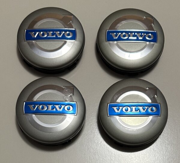 original.jpeg 4 pcs (Set) 64mm - 2.52inch Silver Volvo Wheel Center Hub Caps (3546923)